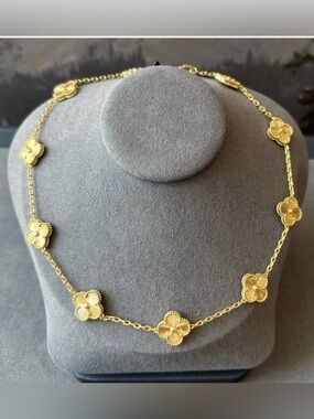 Gold 10 Clover Necklace Alhambra Inspired